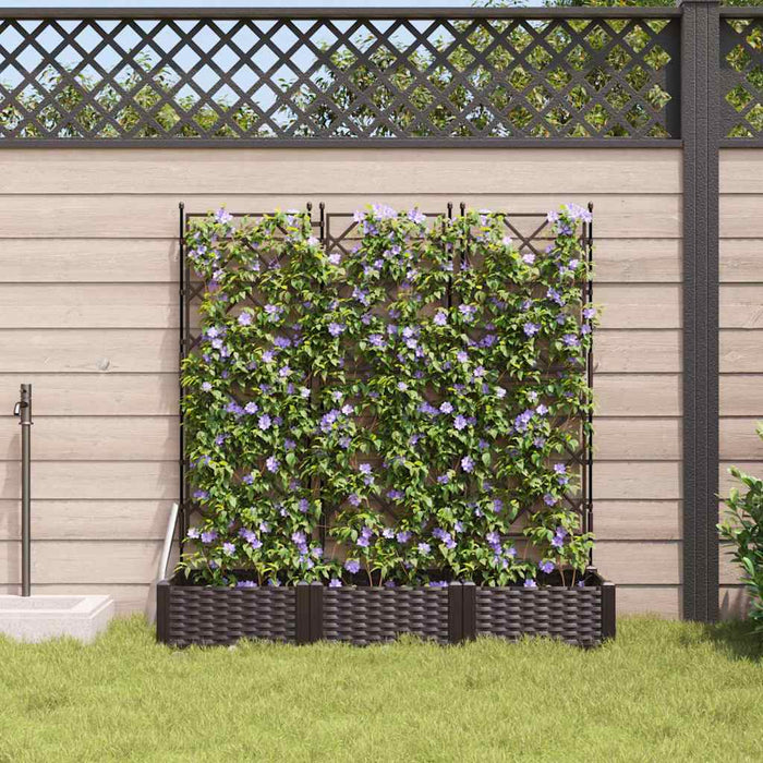 Vază pentru Grădină 3 pcs Maro 120 x 40 x 125,5 cm Plastic - WALTI WALTI