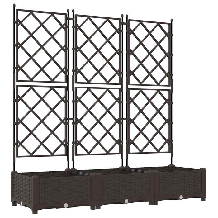 Vază pentru Grădină 3 pcs Maro 120 x 40 x 125,5 cm Plastic - WALTI WALTI