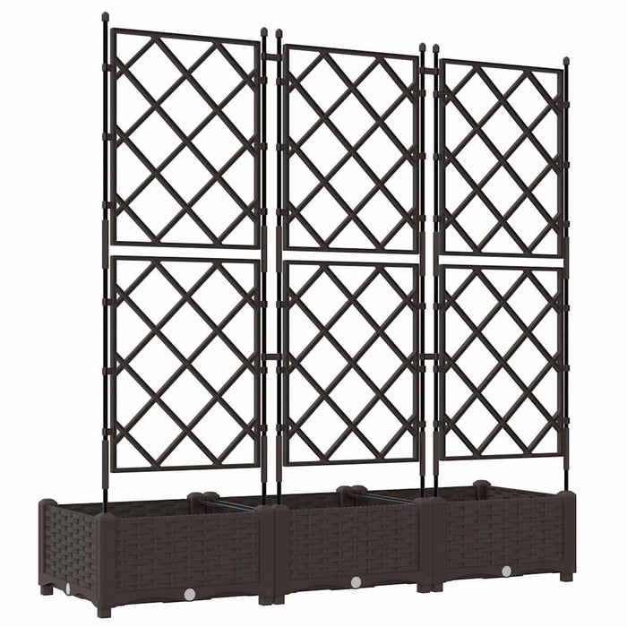 Vază pentru Grădină 3 pcs Maro 120 x 40 x 125,5 cm Plastic - WALTI WALTI