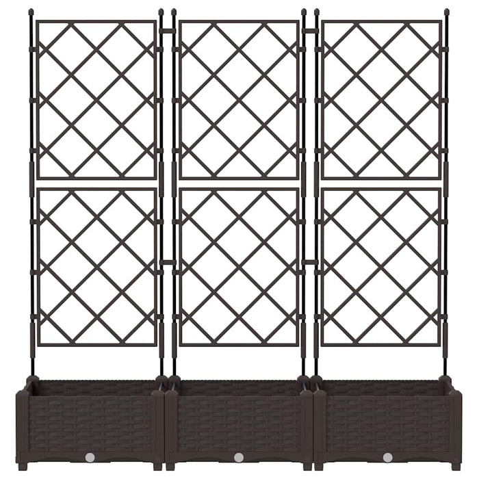 Vază pentru Grădină 3 pcs Maro 120 x 40 x 125,5 cm Plastic - WALTI WALTI