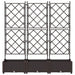Vază pentru Grădină 3 pcs Maro 120 x 40 x 125,5 cm Plastic - WALTI WALTI