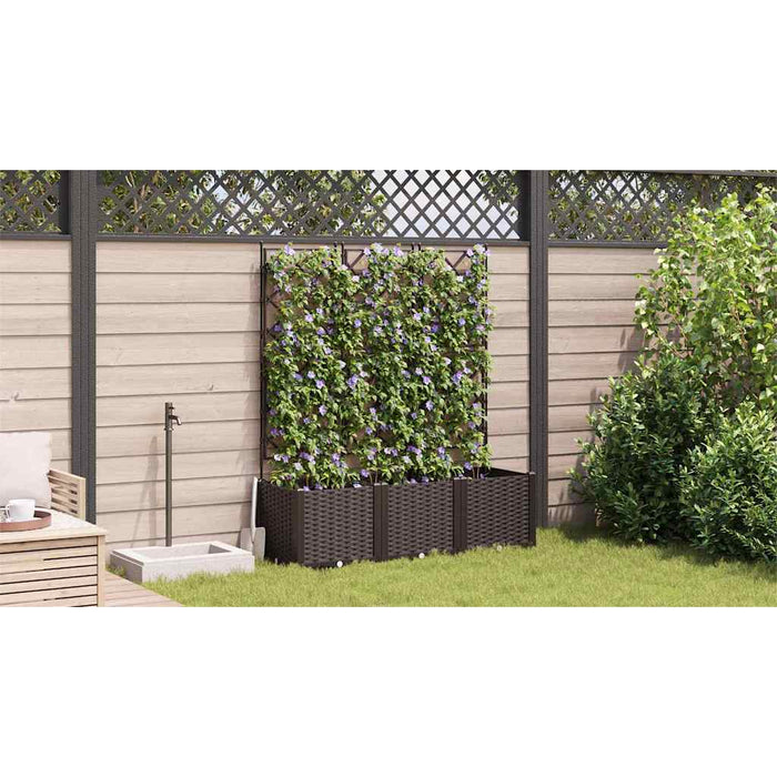 Vază pentru Grădină 3 pcs Maro 120 x 40 x 143 cm Plastic - WALTI WALTI