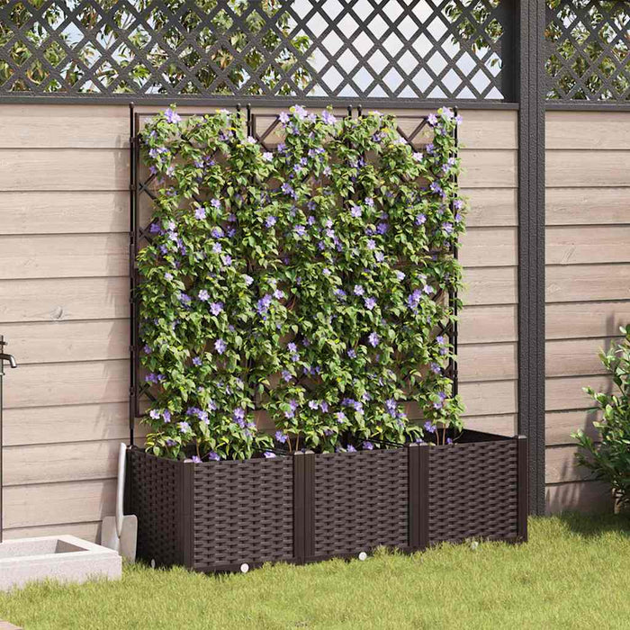 Vază pentru Grădină 3 pcs Maro 120 x 40 x 143 cm Plastic - WALTI WALTI