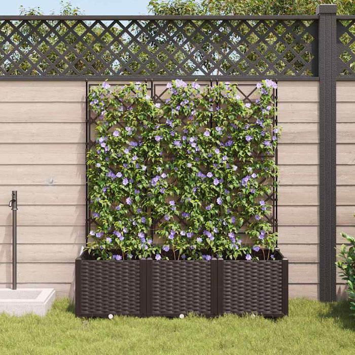 Vază pentru Grădină 3 pcs Maro 120 x 40 x 143 cm Plastic - WALTI WALTI