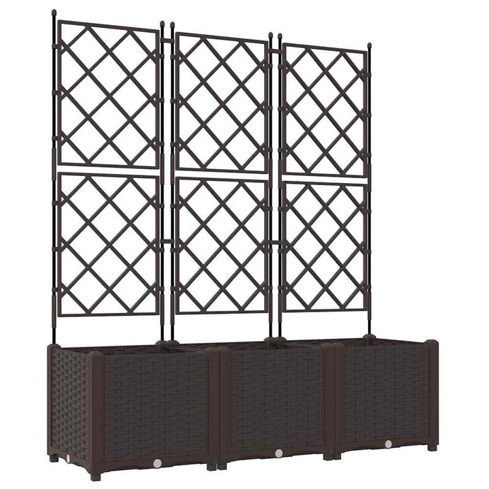 Vază pentru Grădină 3 pcs Maro 120 x 40 x 143 cm Plastic - WALTI WALTI