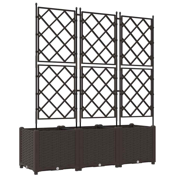 Vază pentru Grădină 3 pcs Maro 120 x 40 x 143 cm Plastic - WALTI WALTI