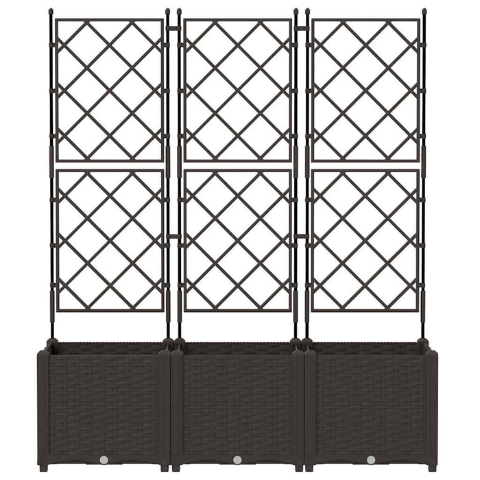 Vază pentru Grădină 3 pcs Maro 120 x 40 x 143 cm Plastic - WALTI WALTI