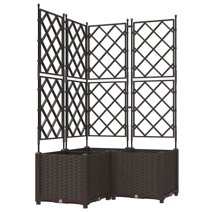 Vază pentru Grădină 3 buc. Maro 80 x 80 x 143 cm PP WALTI