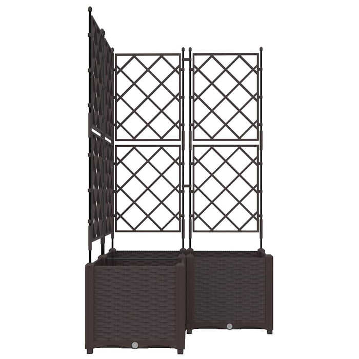 Vază pentru Grădină 3 buc. Maro 80 x 80 x 143 cm PP WALTI