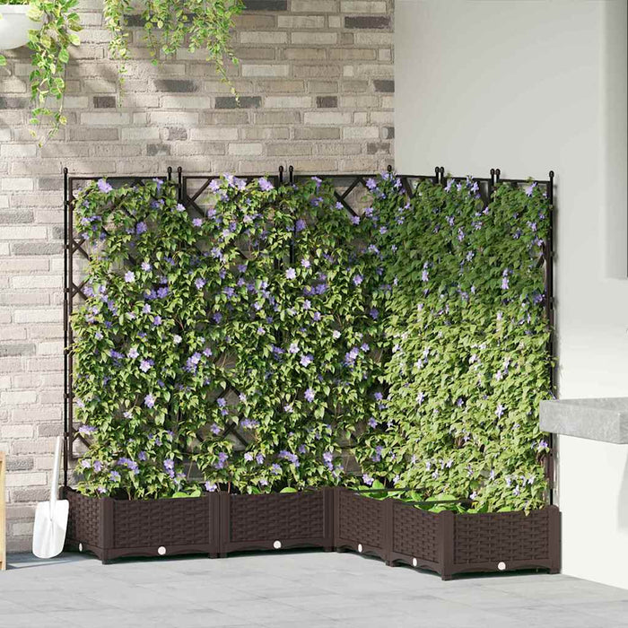 Vază pentru Grădină 5 pcs Maro 120 x 120 x 125,5 cm Plastic - WALTI WALTI