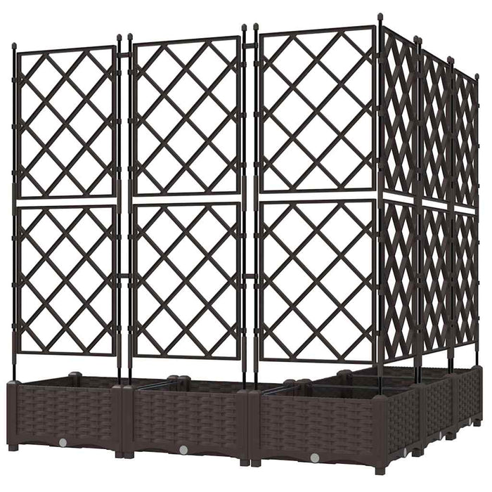 Vază pentru Grădină 5 pcs Maro 120 x 120 x 125,5 cm Plastic - WALTI WALTI