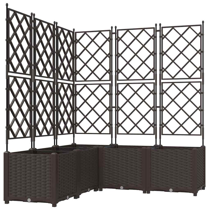 Vază pentru Grădină 5 pcs Maro 120 x 120 x 143 cm Plastic - WALTI WALTI