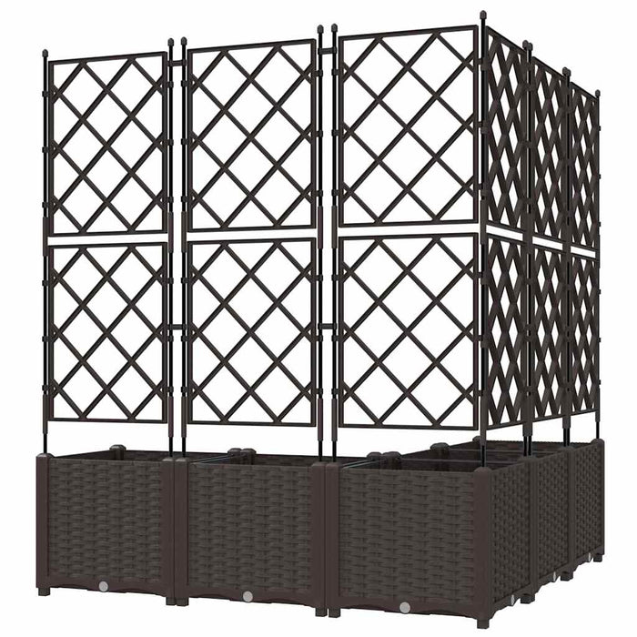 Vază pentru Grădină 5 pcs Maro 120 x 120 x 143 cm Plastic - WALTI WALTI