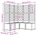 Vază pentru Grădină 5 pcs Maro 120 x 120 x 143 cm Plastic - WALTI WALTI