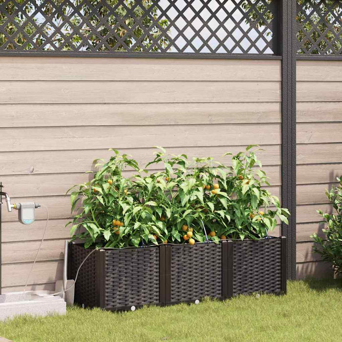 Vază pentru Grădină 3 pcs Maro Plastic - WALTI WALTI