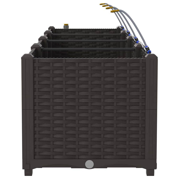 Vază pentru Grădină 3 pcs Maro Plastic - WALTI WALTI