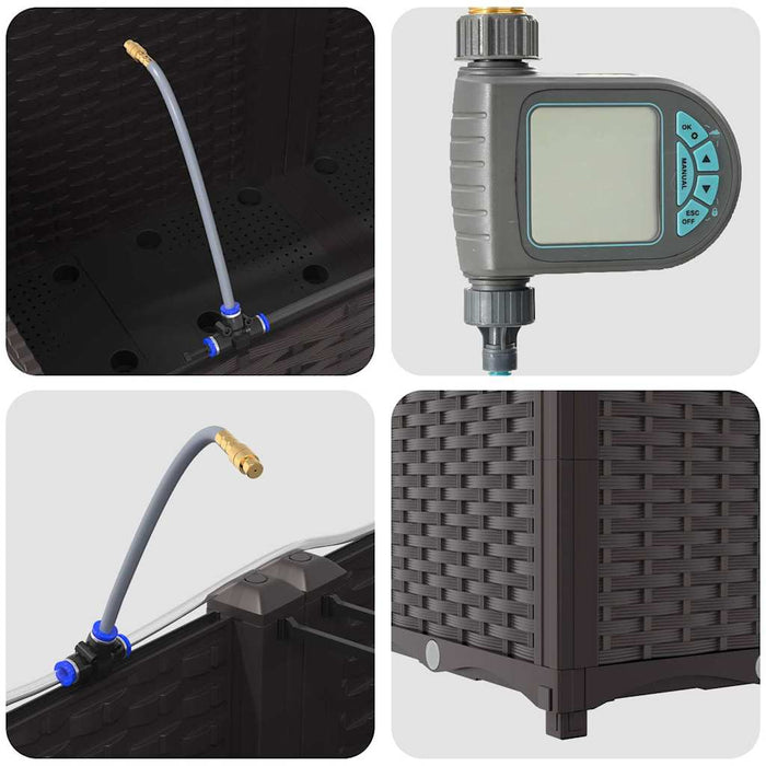 Vază pentru Grădină 4 pcs Maro Plastic - WALTI WALTI