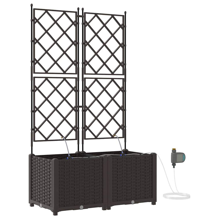 Vază pentru Grădină 2 pcs Maro Plastic - WALTI WALTI