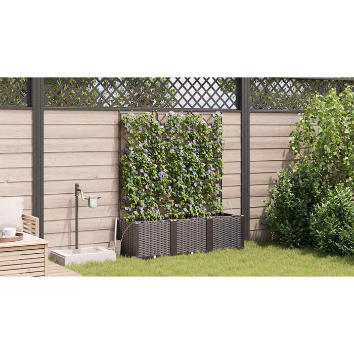 Vază pentru Grădină 3 pcs Maro Plastic - WALTI WALTI