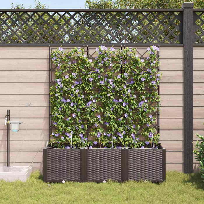 Vază pentru Grădină 3 pcs Maro Plastic - WALTI WALTI