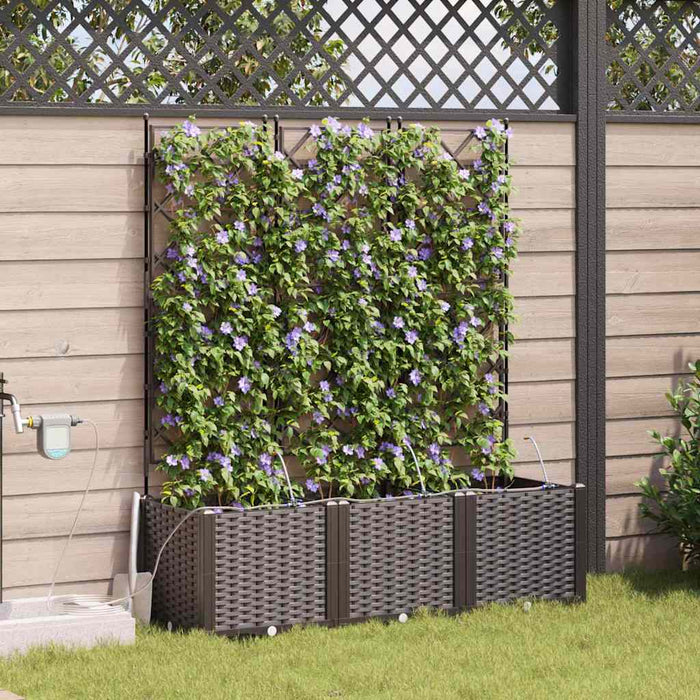 Vază pentru Grădină 3 pcs Maro Plastic - WALTI WALTI