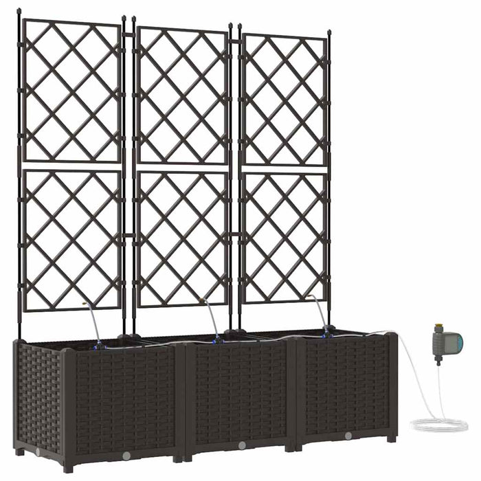 Vază pentru Grădină 3 pcs Maro Plastic - WALTI WALTI