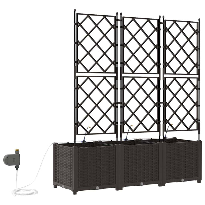 Vază pentru Grădină 3 pcs Maro Plastic - WALTI WALTI