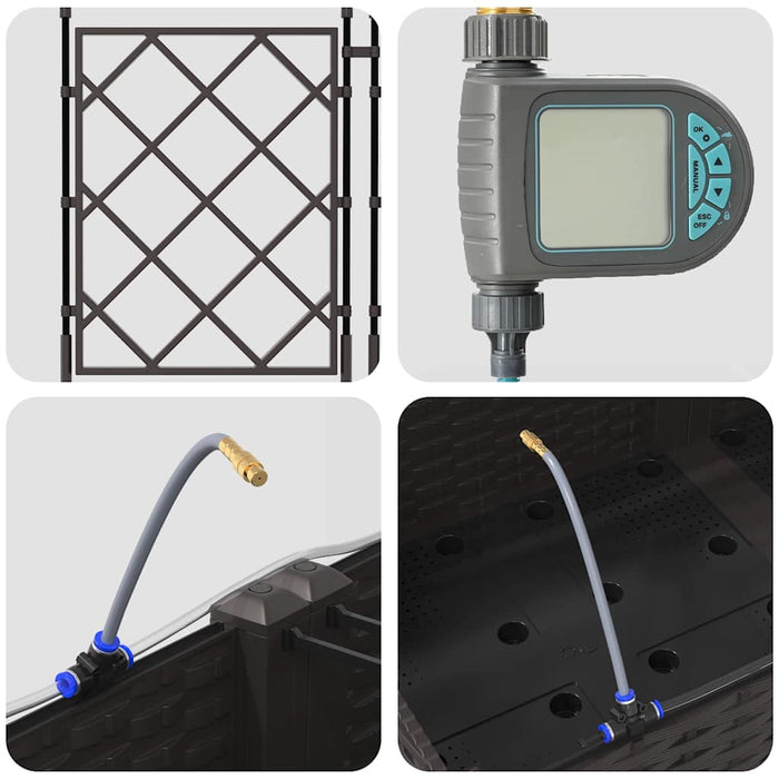 Vază pentru Grădină 5 pcs Maro Plastic - WALTI WALTI