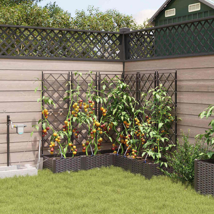 Vază pentru Grădină 5 pcs Maro Plastic - WALTI WALTI