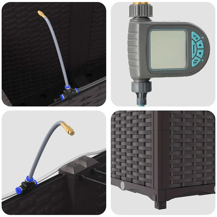 Vază pentru Grădină 4 pcs Maro Plastic - WALTI WALTI