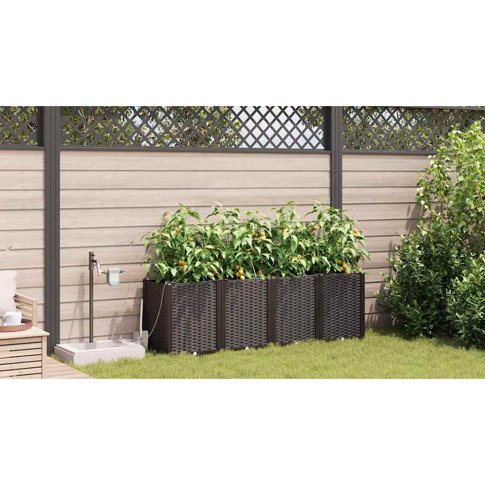 Vază pentru Grădină 4 pcs Maro Plastic - WALTI WALTI