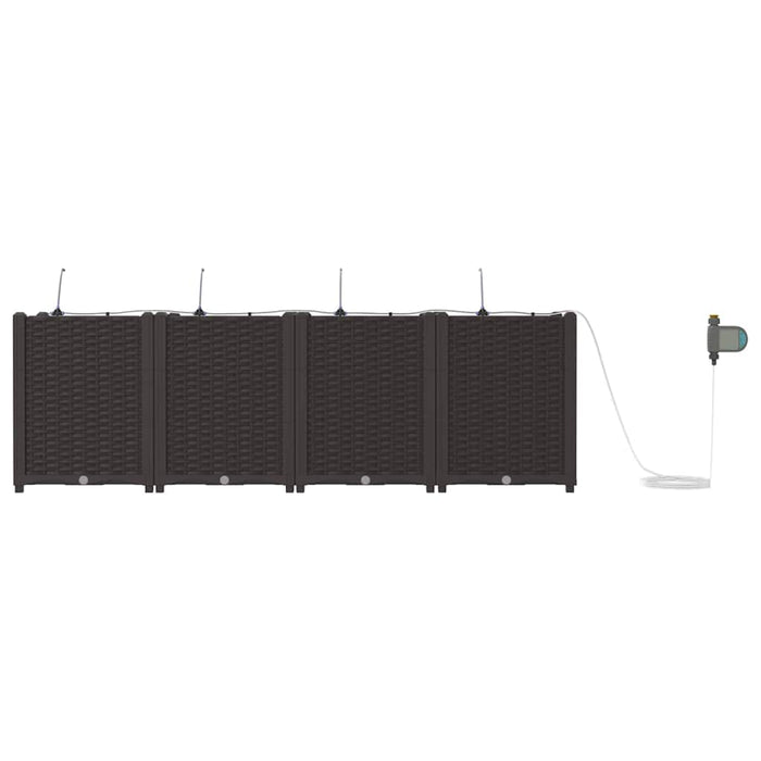 Vază pentru Grădină 4 pcs Maro Plastic - WALTI WALTI