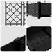 Ghiveci de grădină cu trellis 2 pcs Negru 80 x 40 x 125.5 cm PP - WALTI WALTI