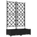 Ghiveci de grădină cu trellis 2 pcs Negru 80 x 40 x 125.5 cm PP - WALTI WALTI