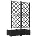 Ghiveci de grădină cu trellis 2 pcs Negru 80 x 40 x 125.5 cm PP - WALTI WALTI