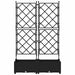 Ghiveci de grădină cu trellis 2 pcs Negru 80 x 40 x 125.5 cm PP - WALTI WALTI