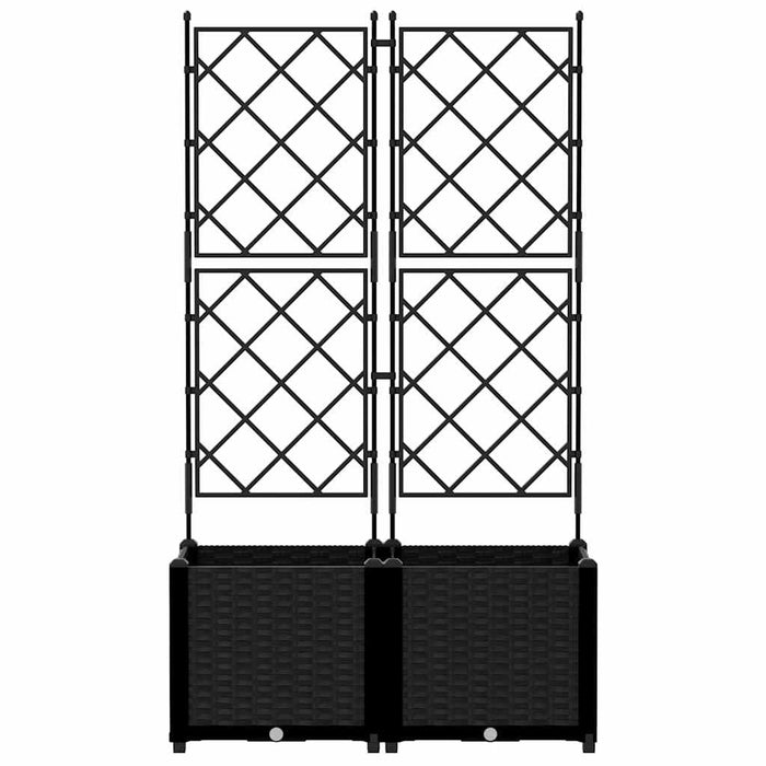 Vază pentru Grădină 2 pcs Negru 80 x 40 x 143 cm Plastic - WALTI WALTI