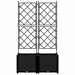 Vază pentru Grădină 2 pcs Negru 80 x 40 x 143 cm Plastic - WALTI WALTI