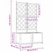 Vază pentru Grădină 2 pcs Negru 80 x 40 x 143 cm Plastic - WALTI WALTI