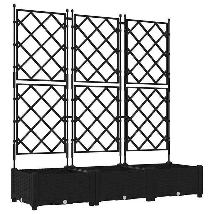 Vază pentru Grădină 3 pcs Negru 120 x 40 x 125,5 cm Plastic - WALTI WALTI