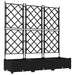 Vază pentru Grădină 3 pcs Negru 120 x 40 x 125,5 cm Plastic - WALTI WALTI