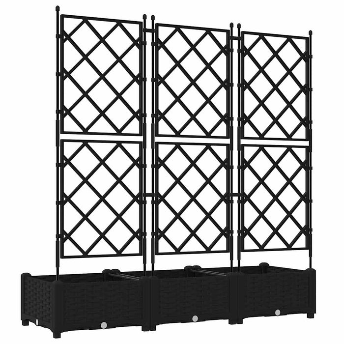 Vază pentru Grădină 3 pcs Negru 120 x 40 x 125,5 cm Plastic - WALTI WALTI