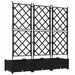Vază pentru Grădină 3 pcs Negru 120 x 40 x 125,5 cm Plastic - WALTI WALTI