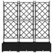 Vază pentru Grădină 3 pcs Negru 120 x 40 x 125,5 cm Plastic - WALTI WALTI