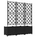 Ghiveci de grădină cu trellis 3 pcs Negru 120 x 40 x 143 cm PP - WALTI WALTI