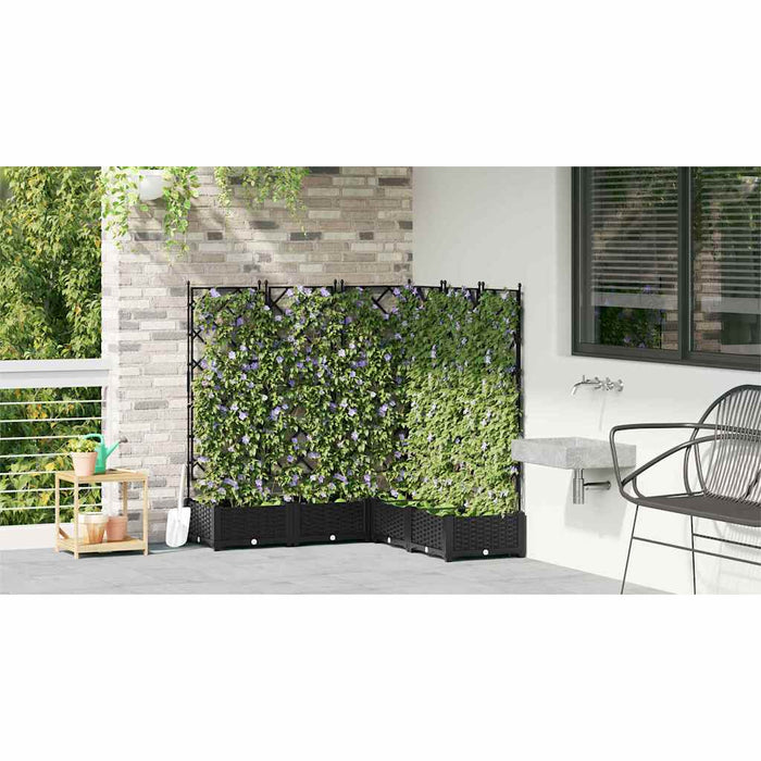 Vază pentru Grădină 5 pcs Negru 120 x 120 x 125,5 cm Plastic - WALTI WALTI