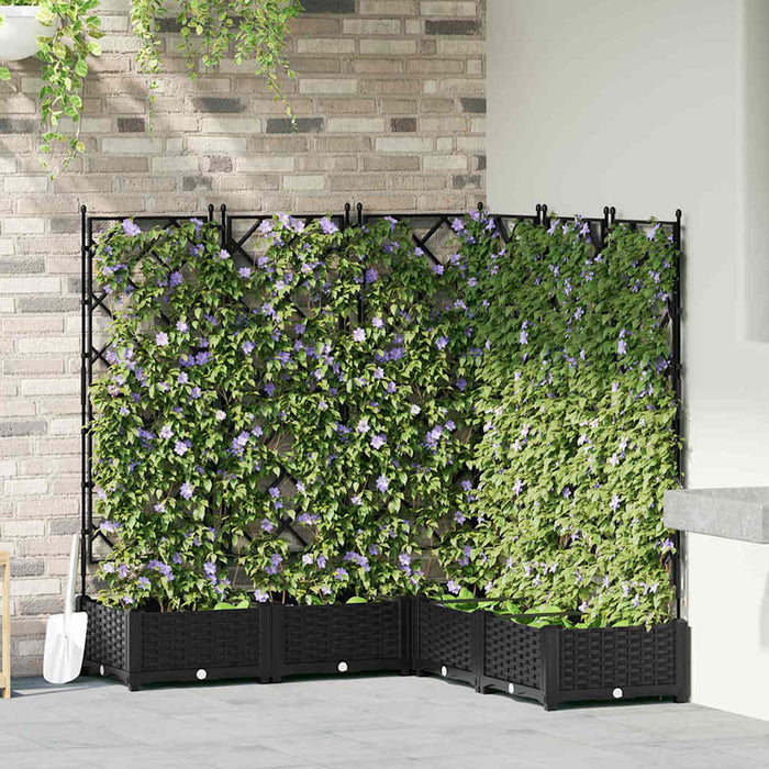 Vază pentru Grădină 5 pcs Negru 120 x 120 x 125,5 cm Plastic - WALTI WALTI