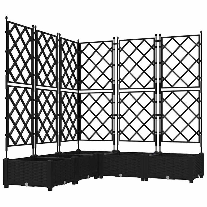 Vază pentru Grădină 5 pcs Negru 120 x 120 x 125,5 cm Plastic - WALTI WALTI