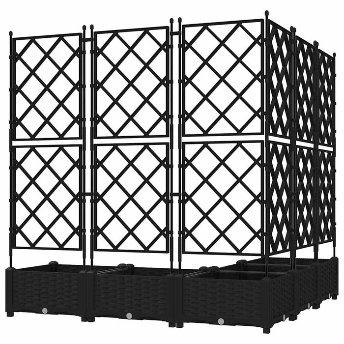 Vază pentru Grădină 5 pcs Negru 120 x 120 x 125,5 cm Plastic - WALTI WALTI