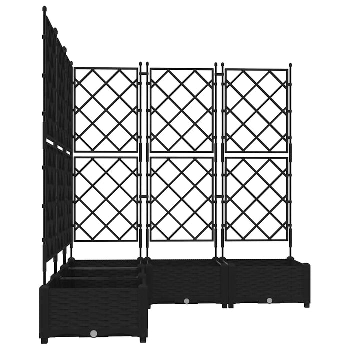 Vază pentru Grădină 5 pcs Negru 120 x 120 x 125,5 cm Plastic - WALTI WALTI